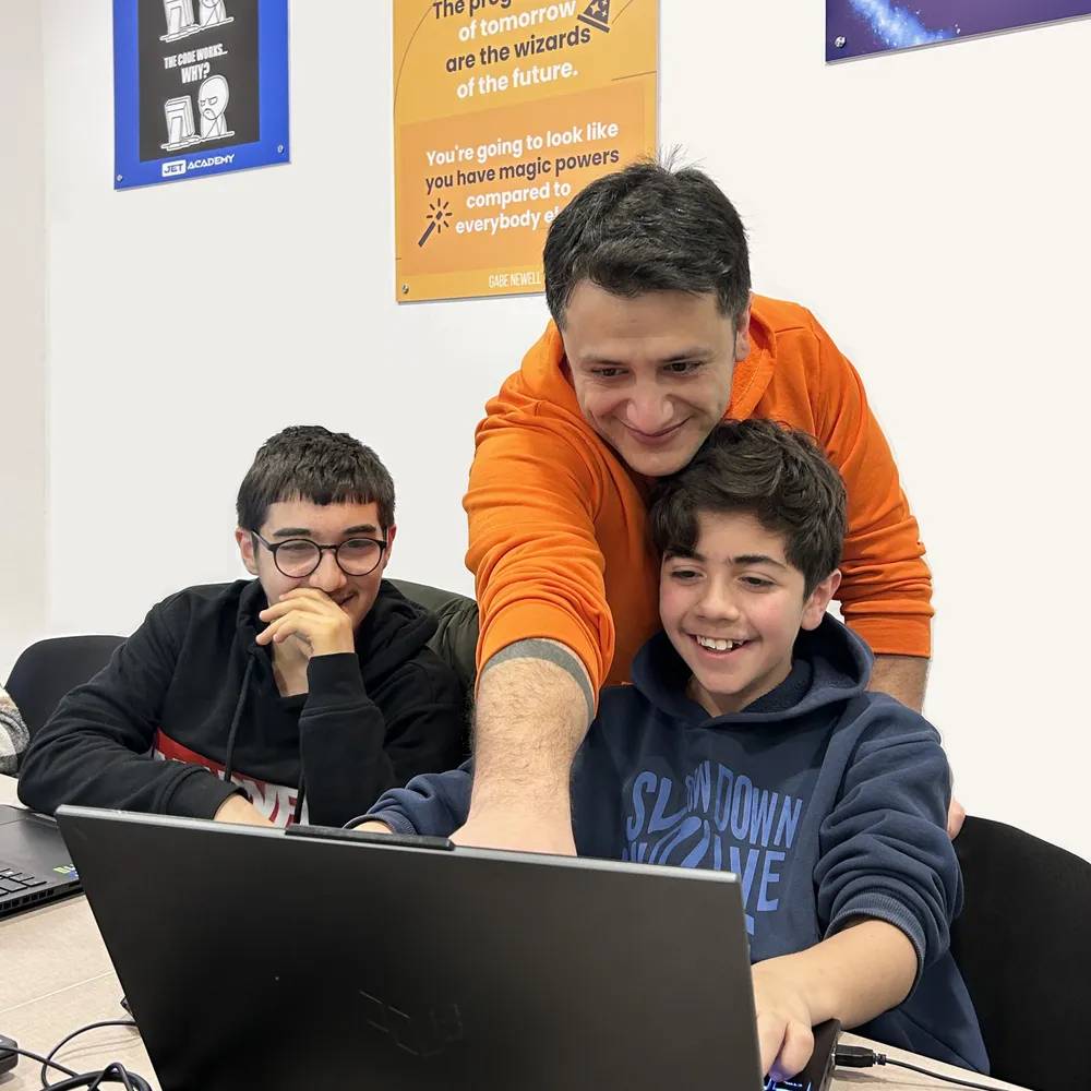 Students coding