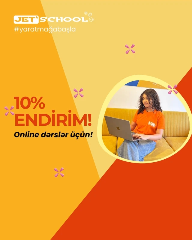 Online dərslərə qoşul, ilk ay 10% endirim qazan!