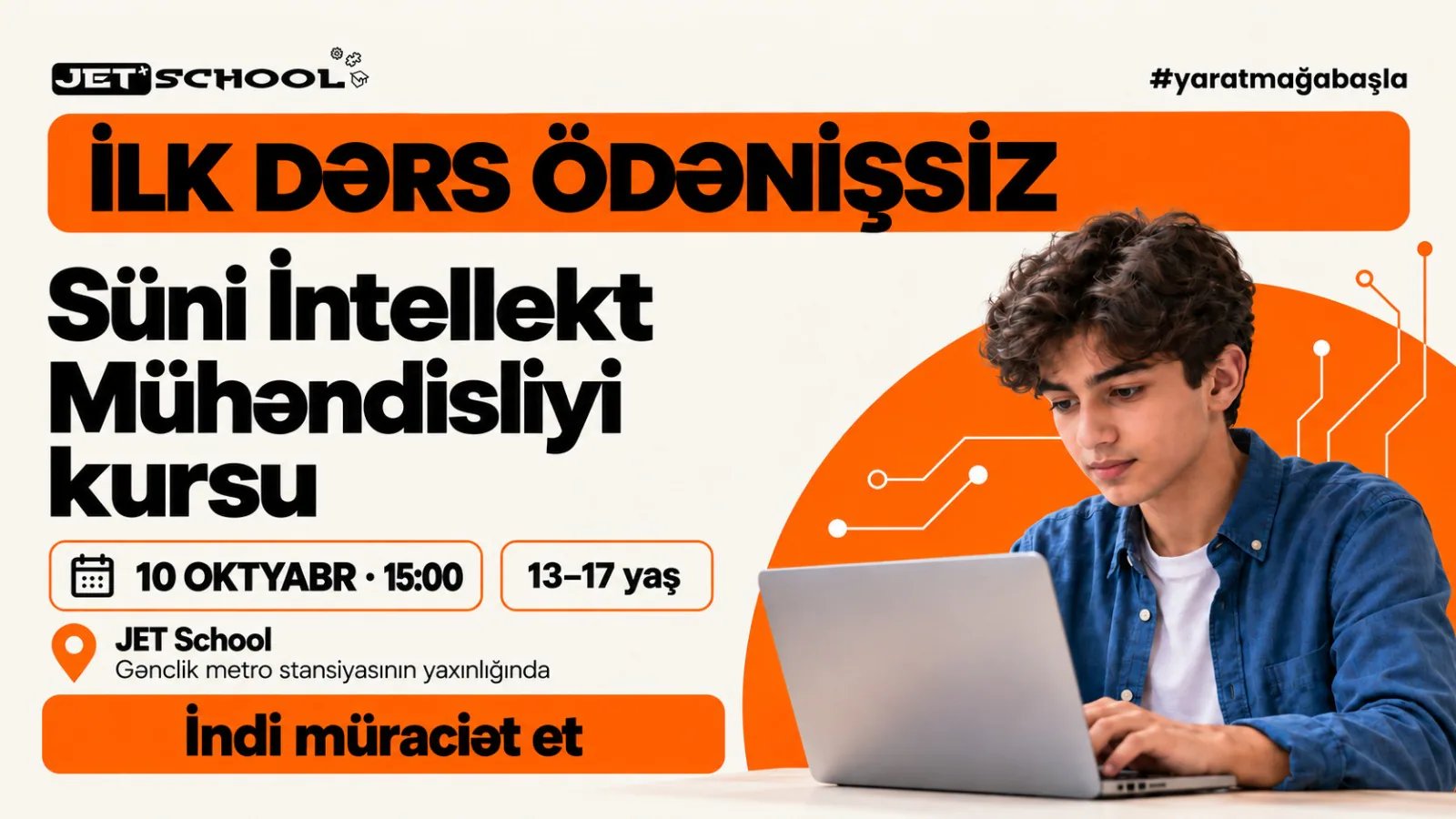 Süni İntellekt Mühəndisliyi kursu: ödənişsiz ilk dərs!